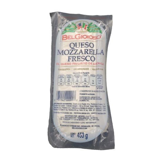 Imagen de QUESO MOZZARELLA BELGIOIOSO 453G