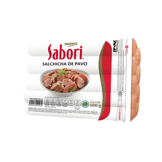 Imagen de SALCHICHA DE PAVO SABORI 500G