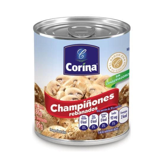 Imagen de CHAMPIÑONES REBANADO CORINA 800G