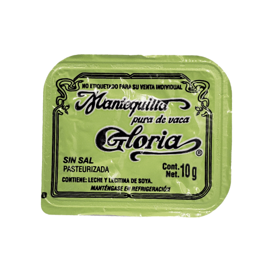 Imagen de MANTEQUILLA GLORIA PORCION 10G C/1KG