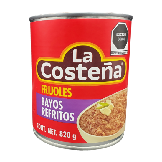 Imagen de FRIJOLES BAYOS REFRITOS COSTEÑA 820G