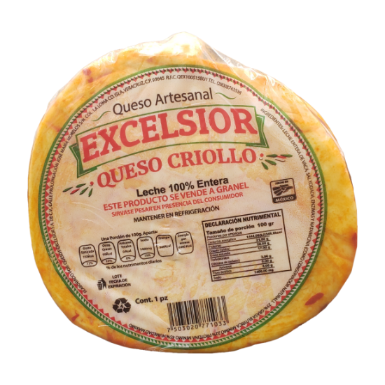 Imagen de QUESO CRIOLLO VILLASANA KG X PZA