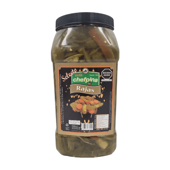 Imagen de CHILES RAJAS VITROLERO CHEFPINA 3.6KG